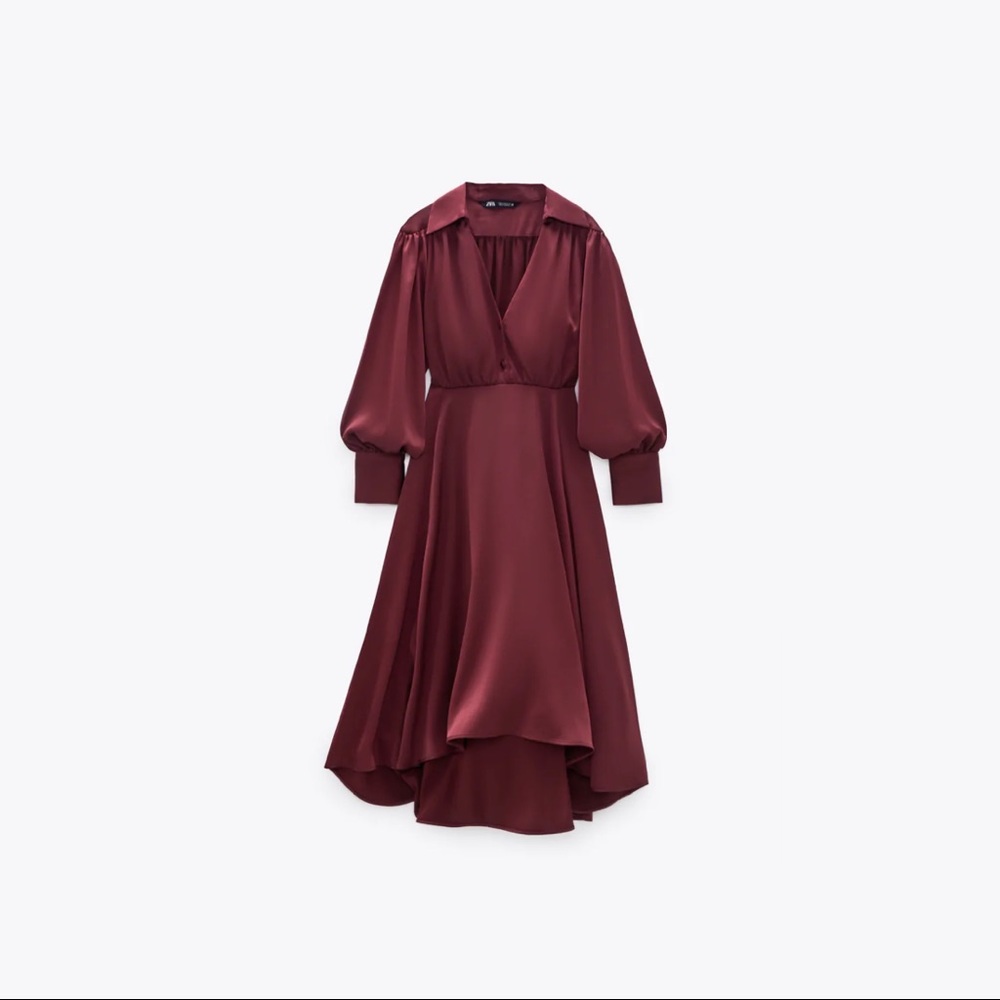 Zara NWT satin midi dress